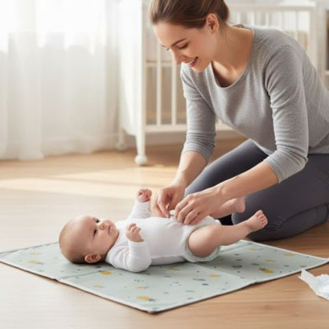 Tapis à langer nomade doux pour le change quotidien de bébé