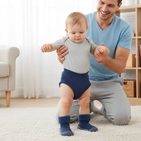 Chaussure bebe facile à enfiler avec col élastique ajusté