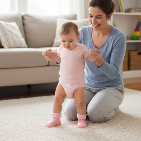 Chaussure bebe souple avec semelle antidérapante pour premiers pas stables