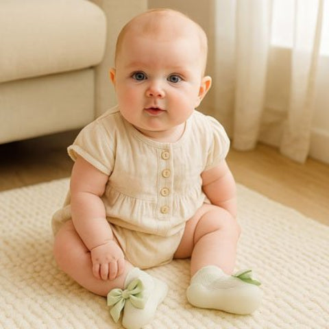 Chaussure bebe fille légère en coton respirant pour l’été