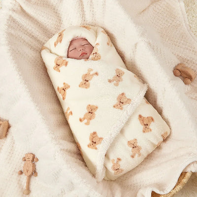 Couverture-Bébé-Ours-Beige