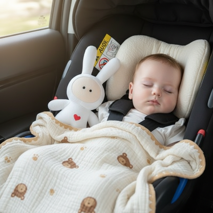 couverture bébé sécurisée pour siège auto et déplacements en voiture