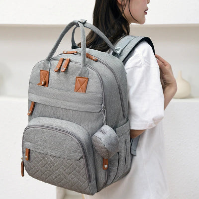 Sac-à-Langer-à-Dos-maman-et-son sac-à-dos-gris