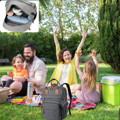 Sac-à-dos-à-langer-parc-Gris-famille