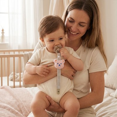 Attache tetine clip sécurisé fixation vêtements