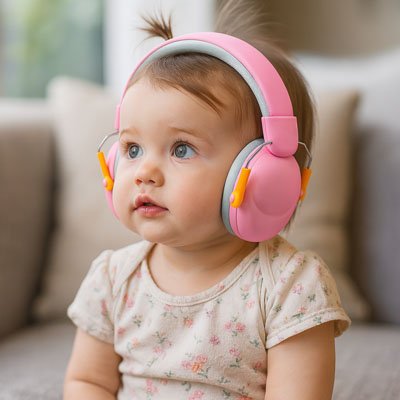 Casque anti bruit bébé confortable pour environnements bruyants