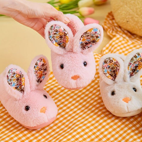 Chausson bébé lapin doux avec oreilles décoratives