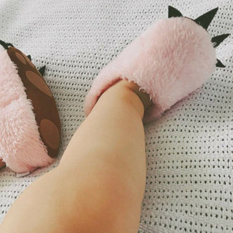 chausson bébé souple en coton mélangé avec doublure respirante