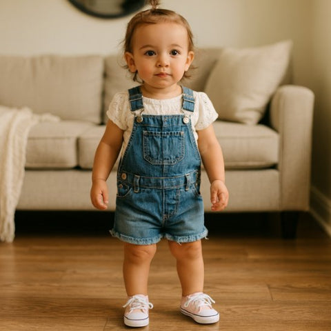 Chaussure bebe en toile douce avec semelle antidérapante