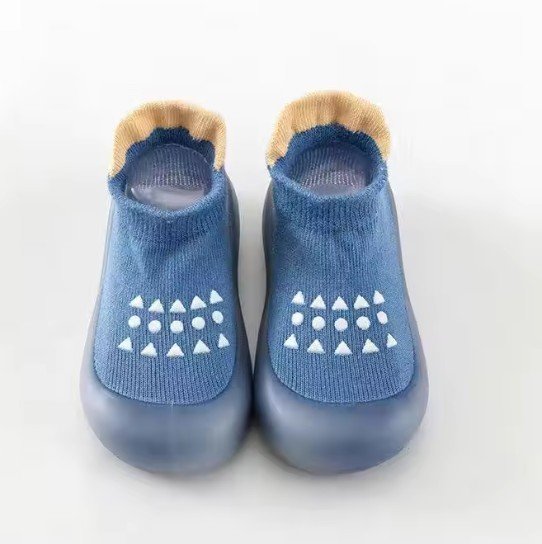 Chaussure bebe souple et légère pour premiers pas confortables bleu