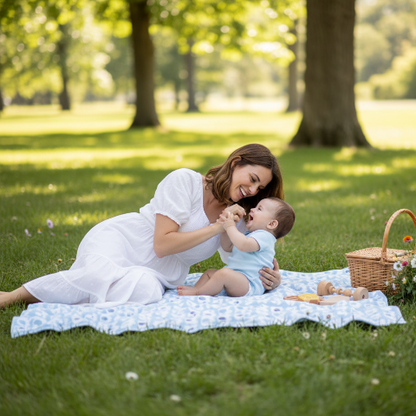 couverture bebe au parc maman et bebe moment de jeu exterieur