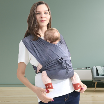 Écharpe de portage bebe endormie gris