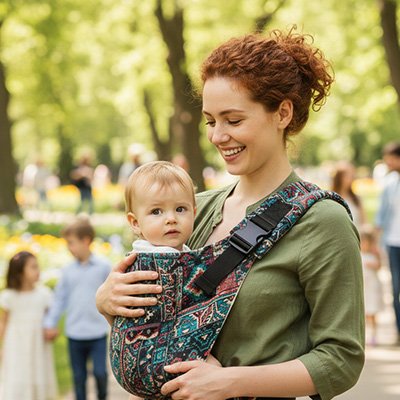 Écharpe de portage bébé position physiologique sécurisée