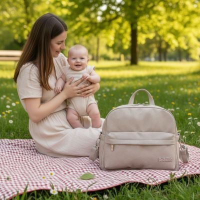 Sac a langer a dos portage main et dos confortable