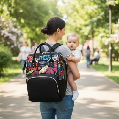 Sac a langer avec bretelles matelassées confortables réglables