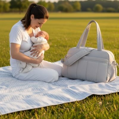 Sac a langer bebe avec bandoulière ajustable amovible