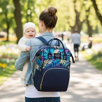 Sac a langer grande capacité avec compartiments pour bébé