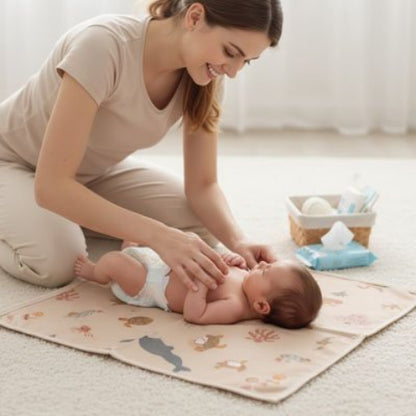 Tapis à langer nomade imperméable pour le change de bébé