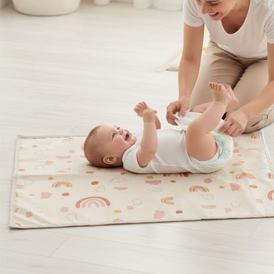 Tapis à langer nomade pliable pratique pour poussette et sac